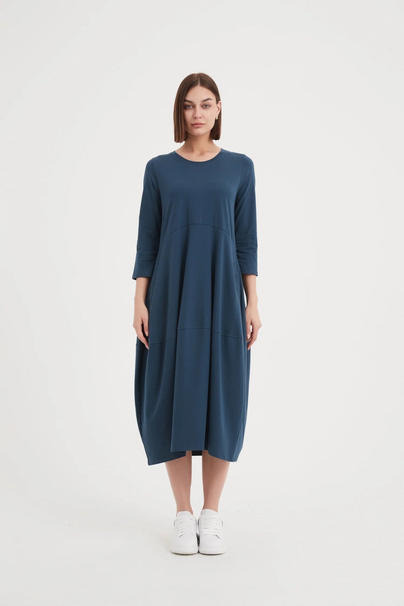 TirelliTirelli Ovoid Jersey Dress NavyClothingNavy - Blue Water Clothing