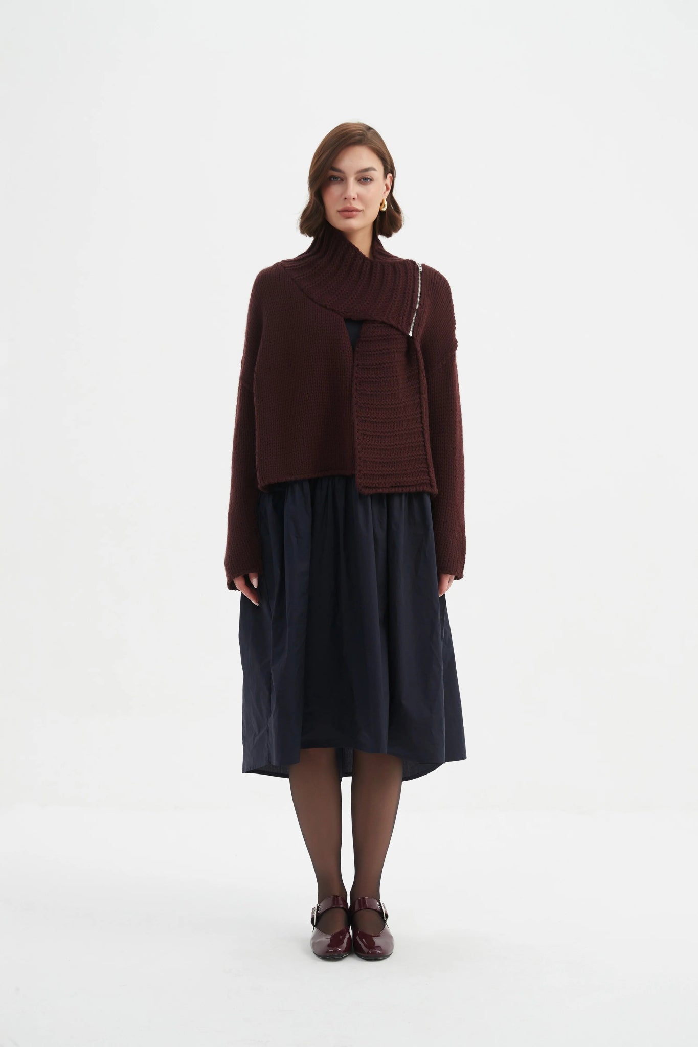 TirelliTirelli Zip Collar CardiganTopsChartreuse - Blue Water Clothing