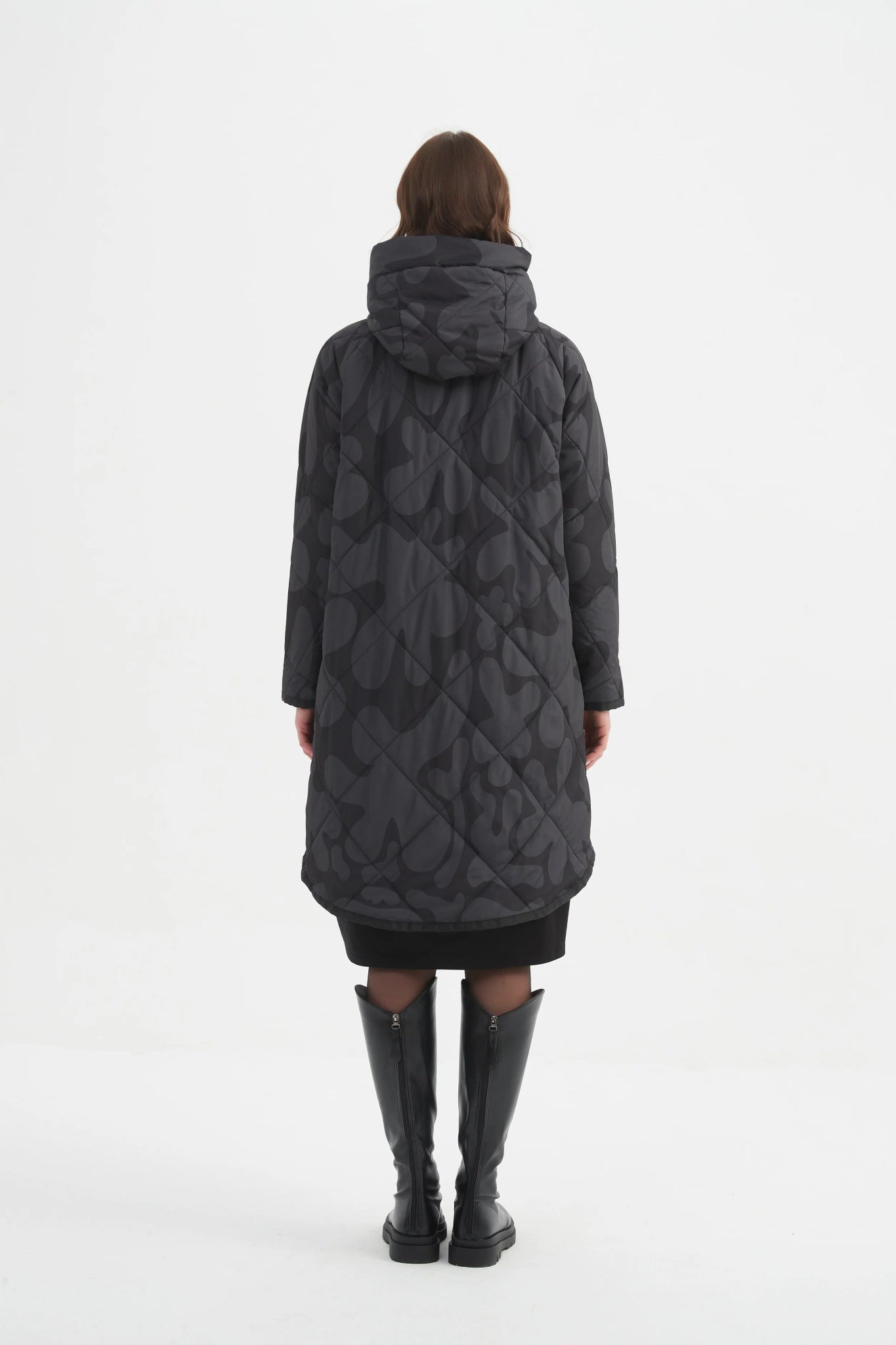 TirelliTirelli Zip Hem Winter Coat CharcoalCoats & JacketsCharcoal/Black - Blue Water Clothing