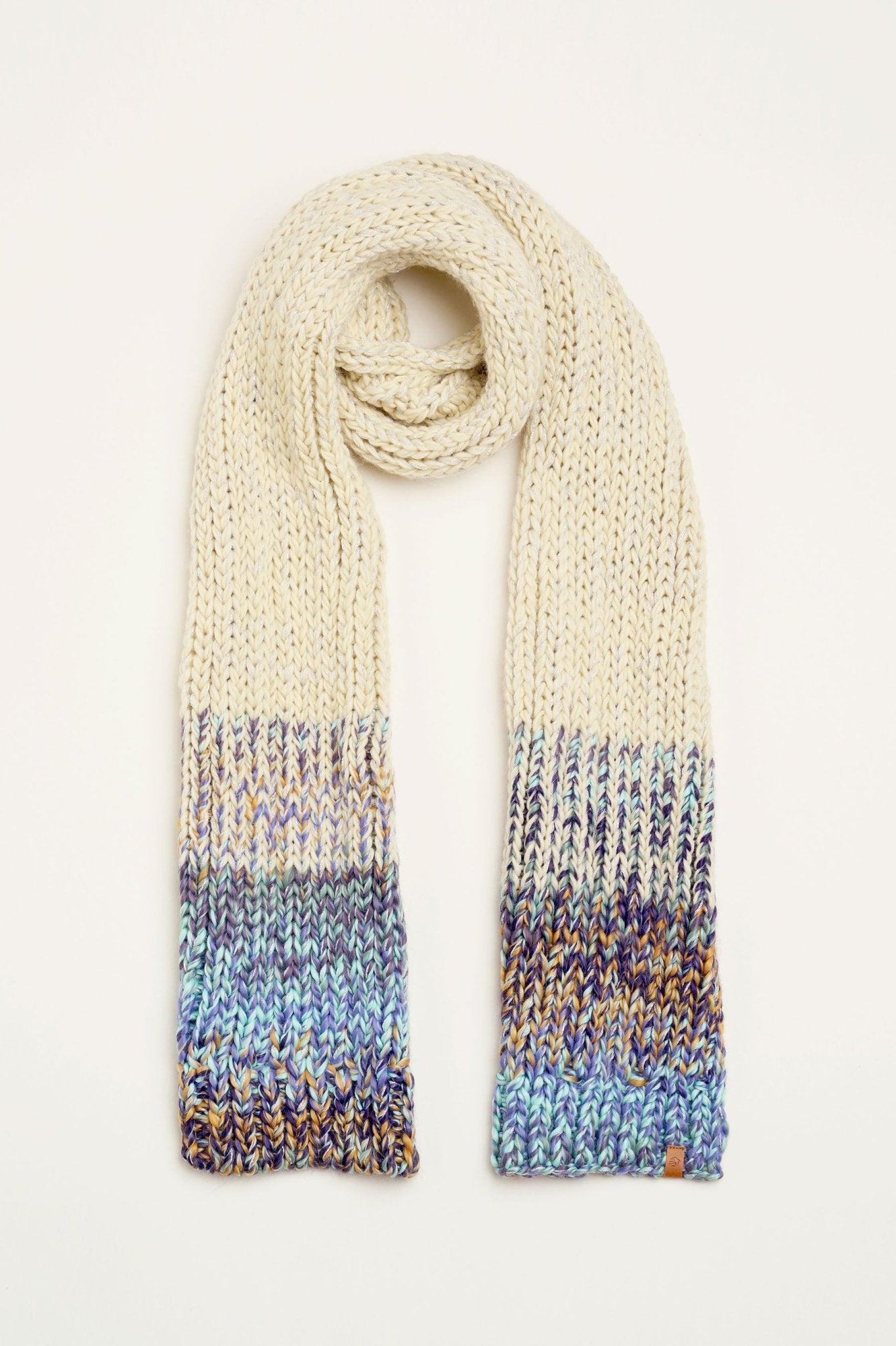BrakeburnTwisted Sparke Knitted ScarfScarvesCream - Blue Water Clothing