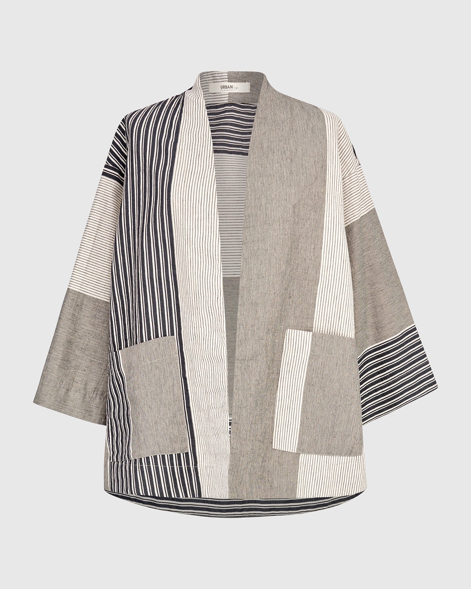 UrbanUrban Stripe Linen Mix JacketCoats & JacketsStone - Blue Water Clothing