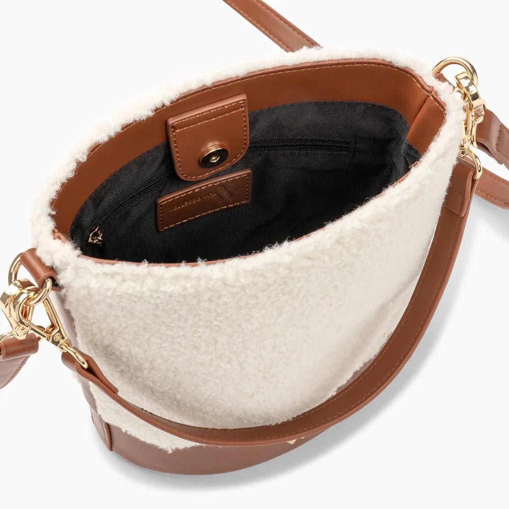 Vanessa WuVanessa Wu Milou Shearling Bucket BagAccessories - Blue Water Clothing