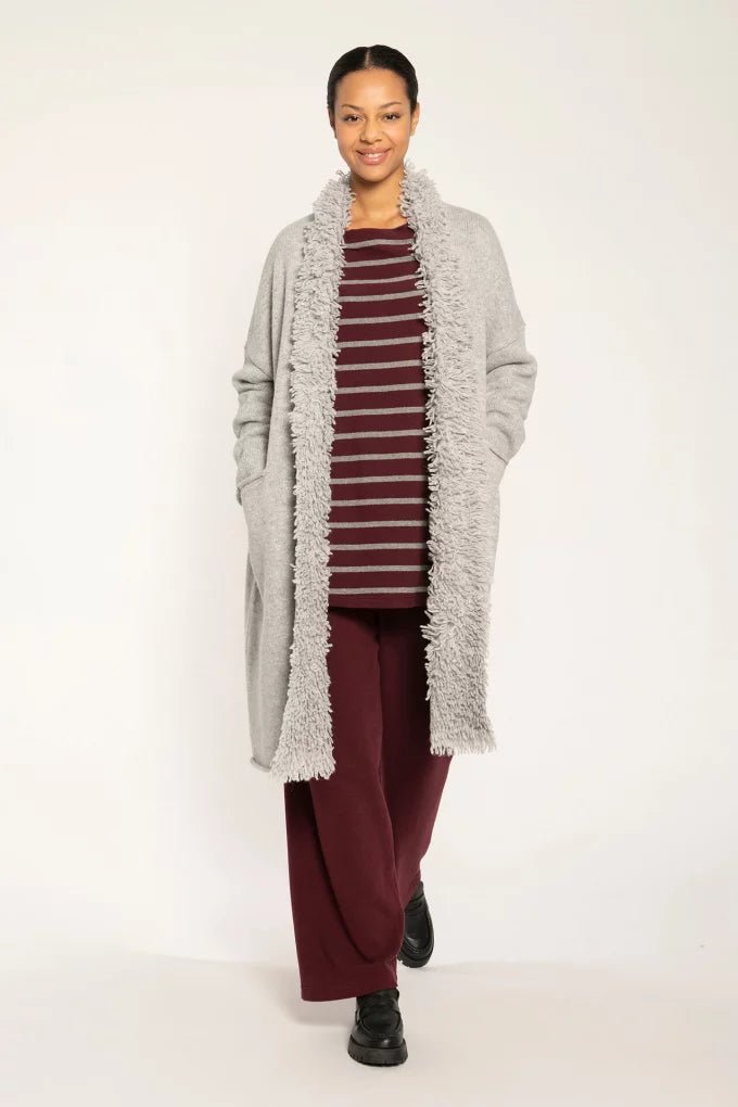 VetonoVetono Edge To Edge Wool Coat GreyCoats & JacketsSilver - Blue Water Clothing