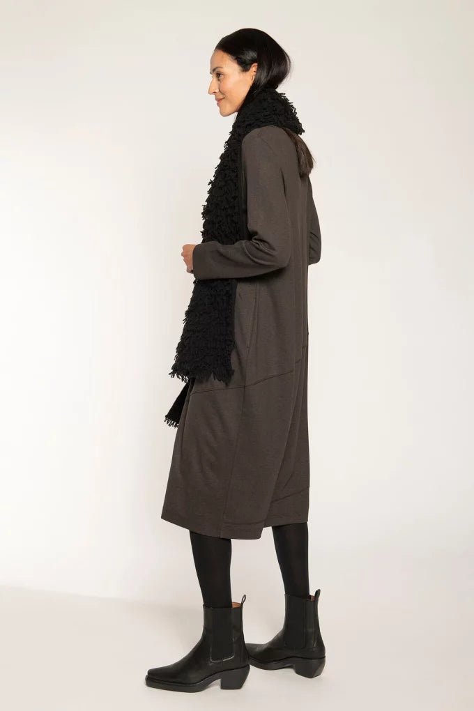 VetonoVetono Heavy Weight Dress Dark OliveDressesDark Olive - Blue Water Clothing