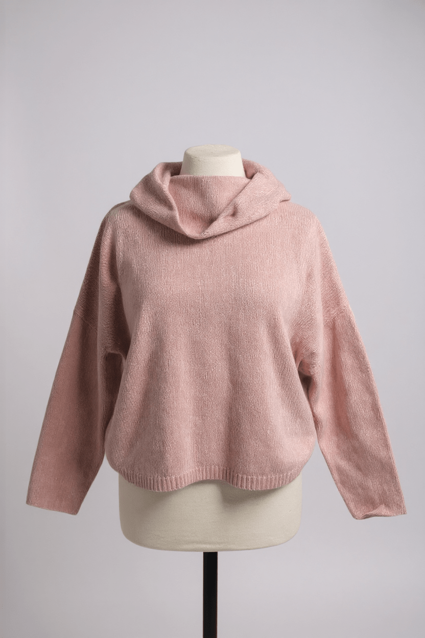 VetonoVetono High Neck Wool Sweater PinkTopsPowder Pink - Blue Water Clothing