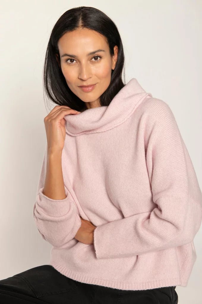 VetonoVetono High Neck Wool Sweater PinkTopsPowder Pink - Blue Water Clothing