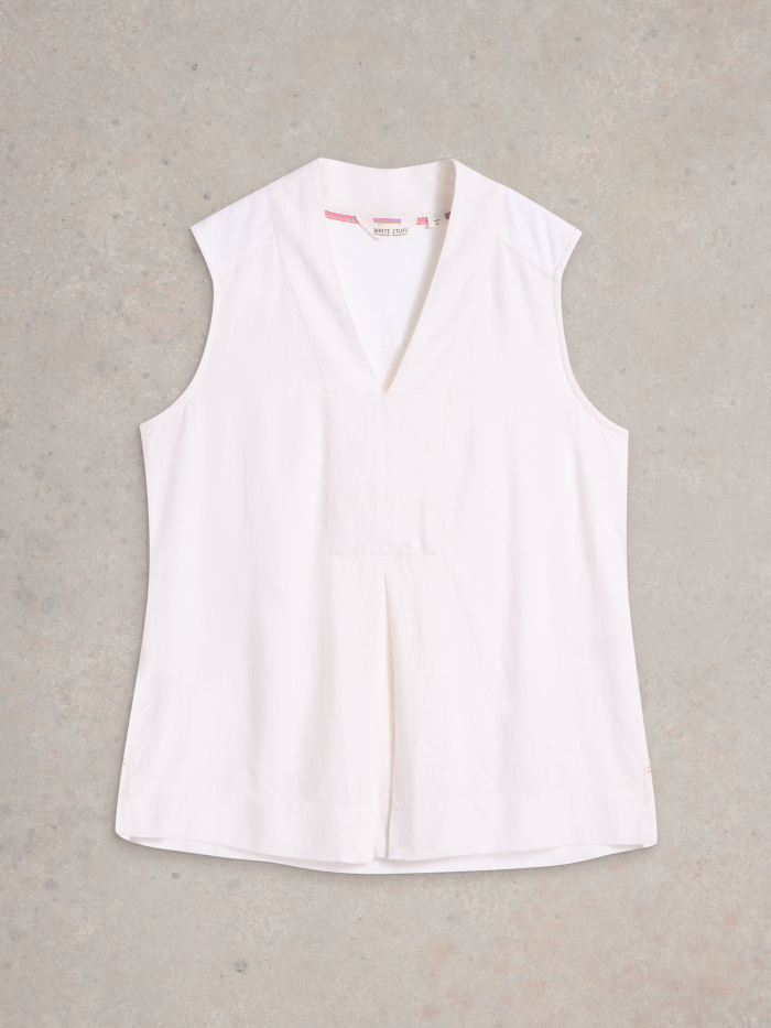 White Stuff Celia Jersey Mix Shirt - Blue Water Clothing