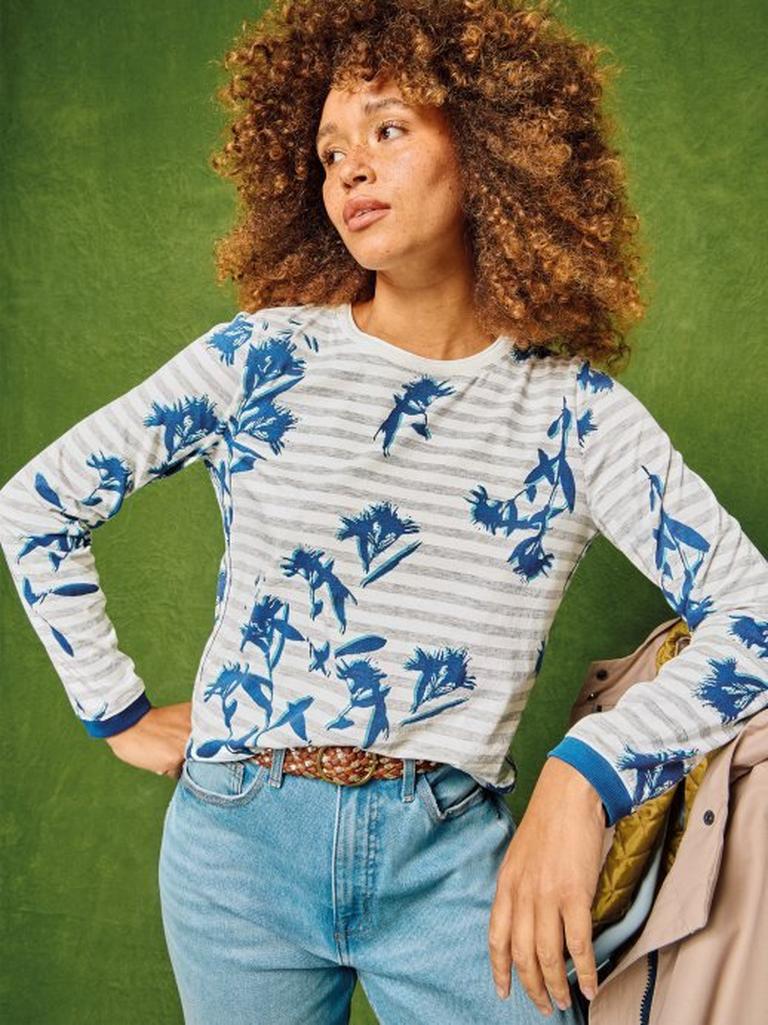 White Stuff Clara LS Tee - Blue Water Clothing