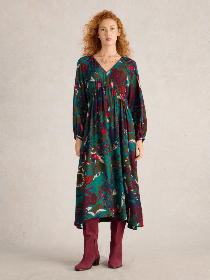 White Stuff Izzy Midi Dress - Blue Water Clothing
