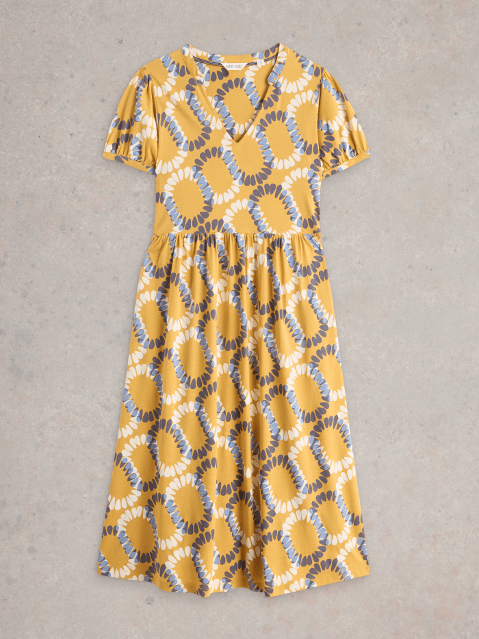 White Stuff Leah Midi Jersey Dress - Blue Water Clothing