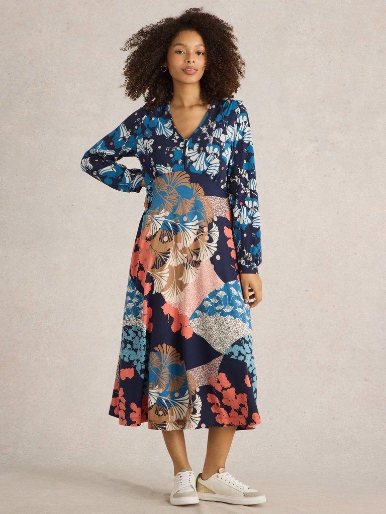 White Stuff Megan Jersey Dress - Blue Water Clothing