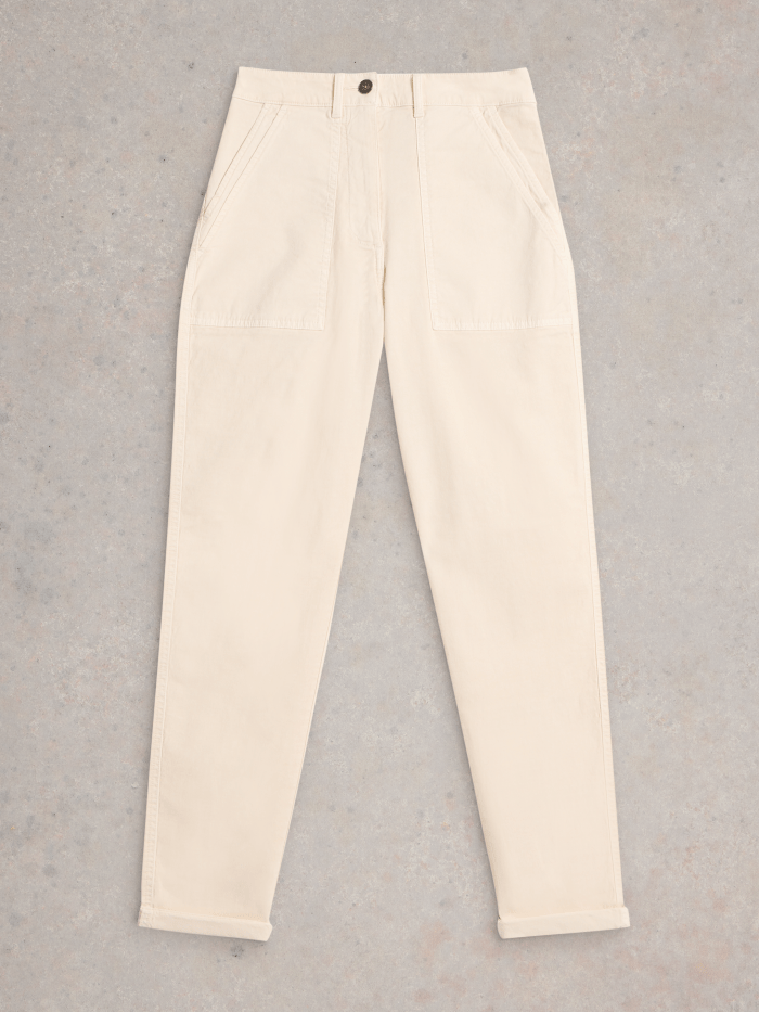 White Stuff Twister Chino Trouser Nat White - Blue Water Clothing