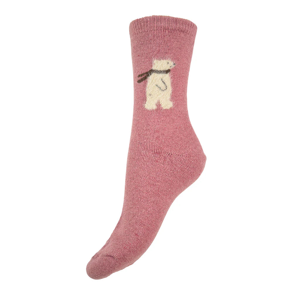 Gemjar Fluffy Polar Bear Socks