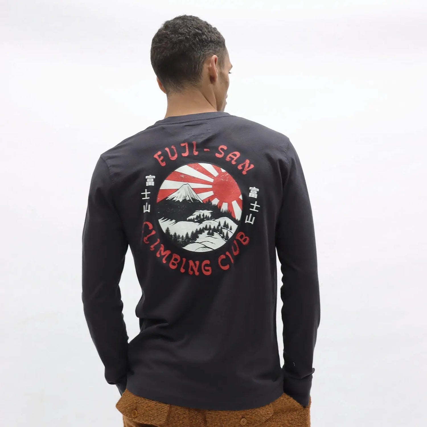 Far AfieldFuji San Long Sleeve T-Shirt Dark NavyT-Shirt - Blue Water Clothing