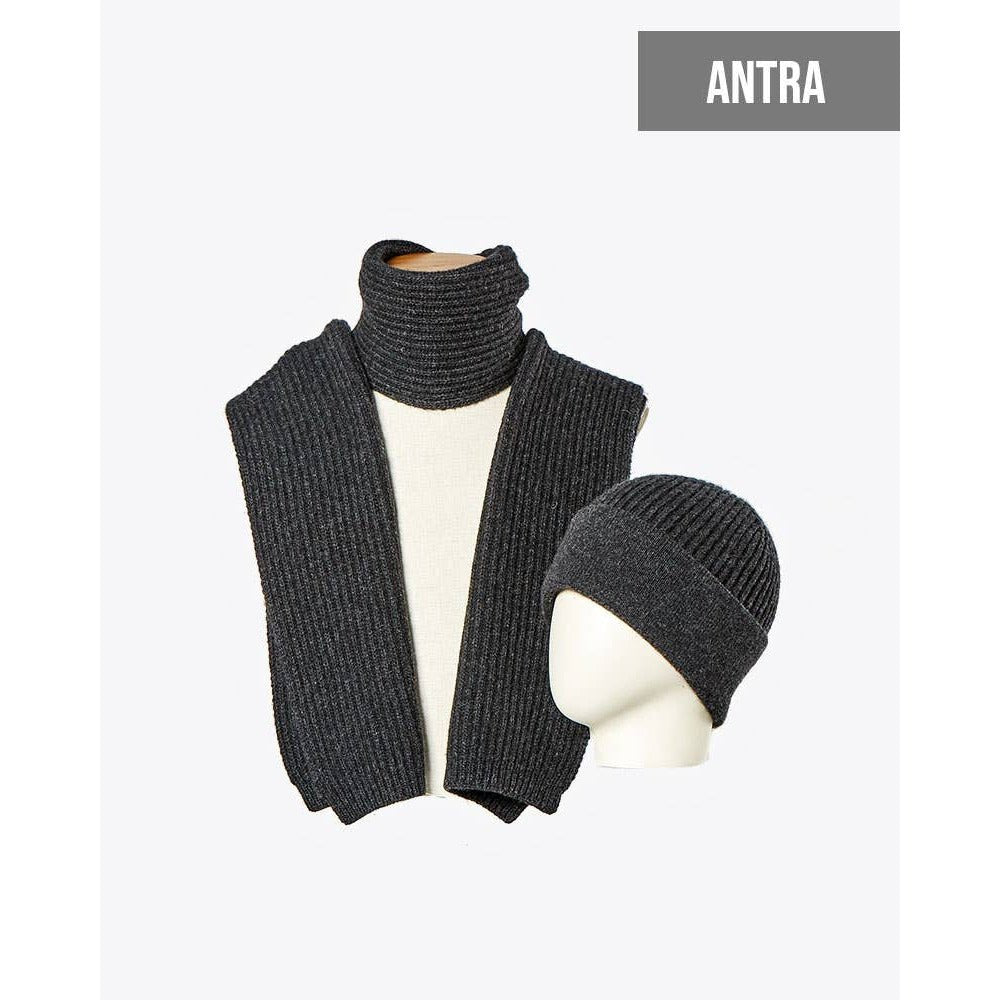 FonemRecycled Wool Beanie & Scarf 2 Piece Set AntraScarves - Blue Water Clothing