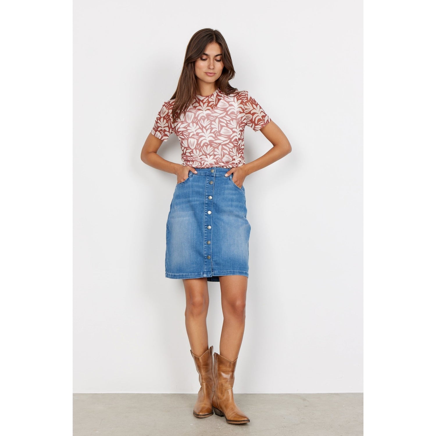 Soya ConceptSoya Concept Kimberly 22 - B Denim SkirtSkirtLight Denim - Blue Water Clothing