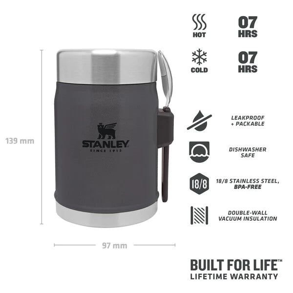 StanleyStanley Legendary Food Jar + Spork 0.4LFlasks - Blue Water Clothing
