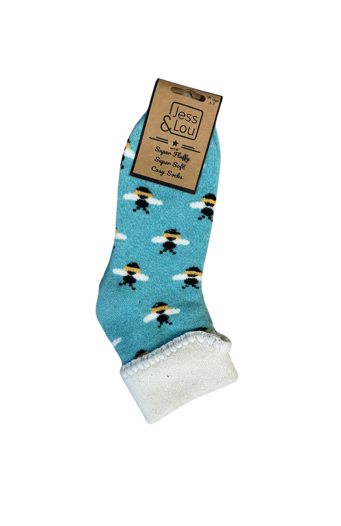 Beautiful Bees Super Cosy Socks