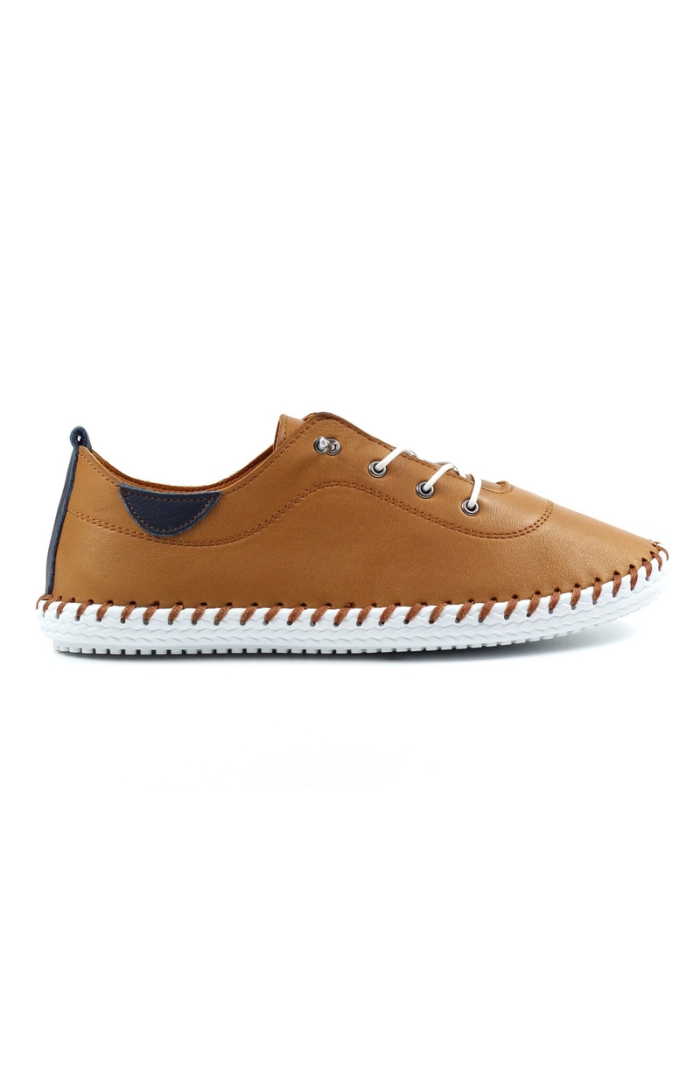 Lunar Shoes St Ives Leather Plimsoll