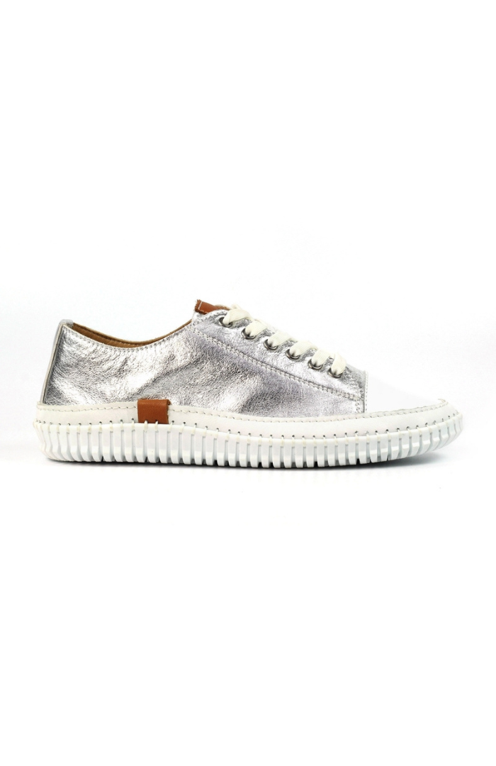 Lunar Shoes Starlet II Silver Lea. Plimsoll