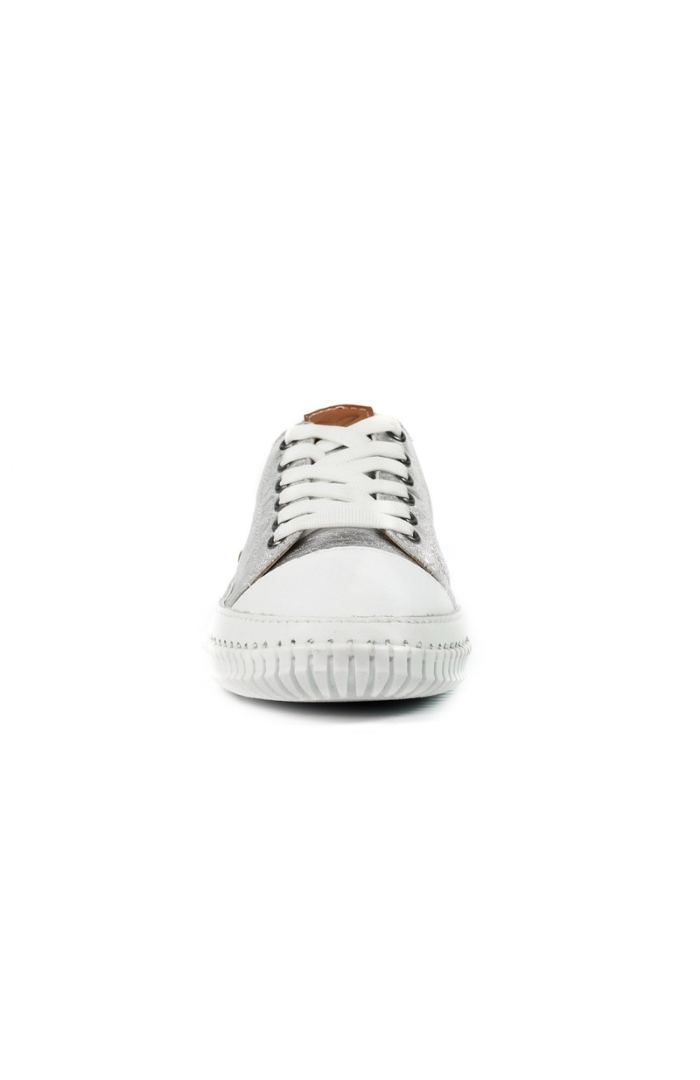 Lunar Shoes Starlet II Silver Lea. Plimsoll