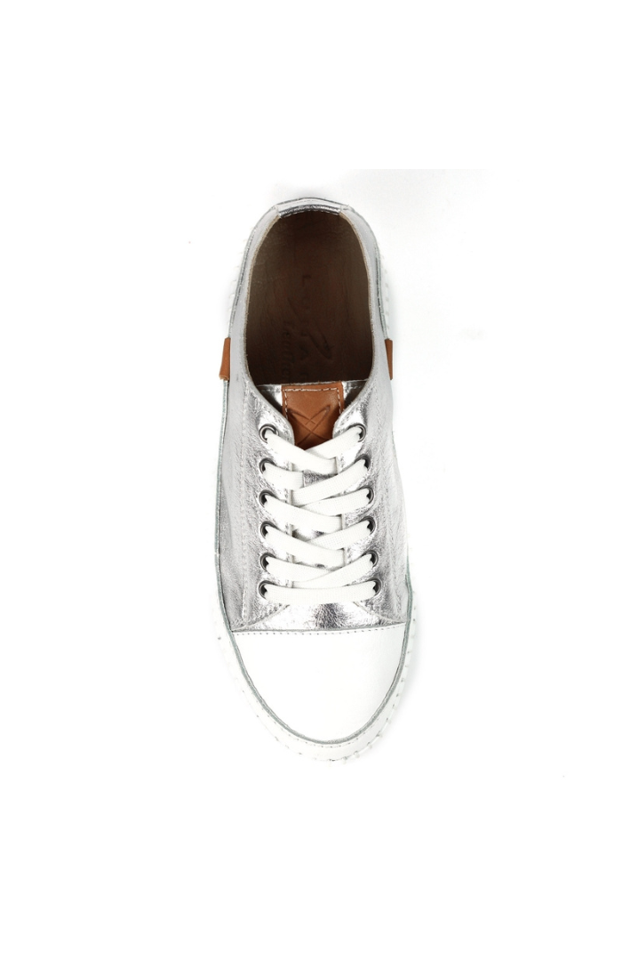 Lunar Shoes Starlet II Silver Lea. Plimsoll