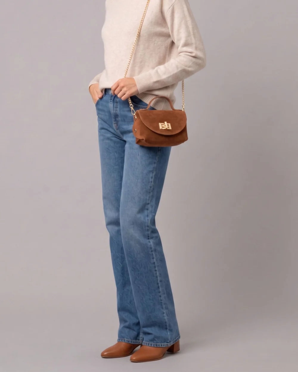 Elie Beaumont Mini Bamboo Bag Suede