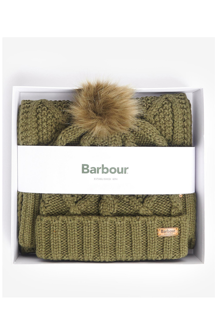 Barbour Ridley Beanie And Scarf Giftset