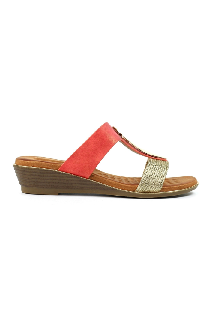 Lunar Shoes Porto Coral Wedge Sandal