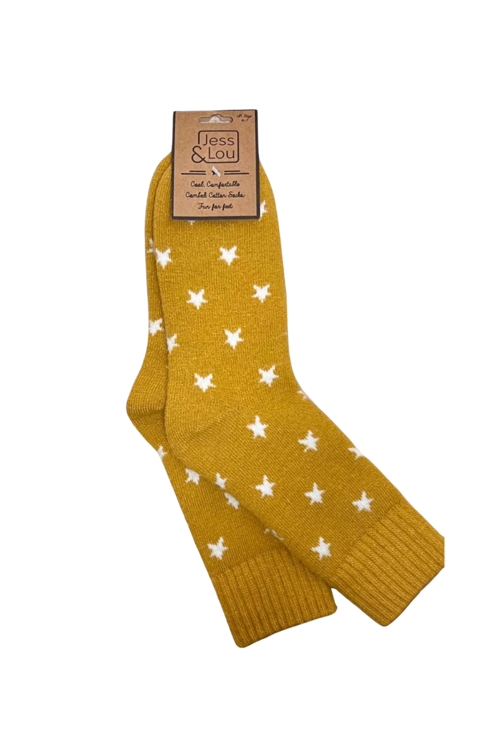 Stylish Stars Ribbed Socks