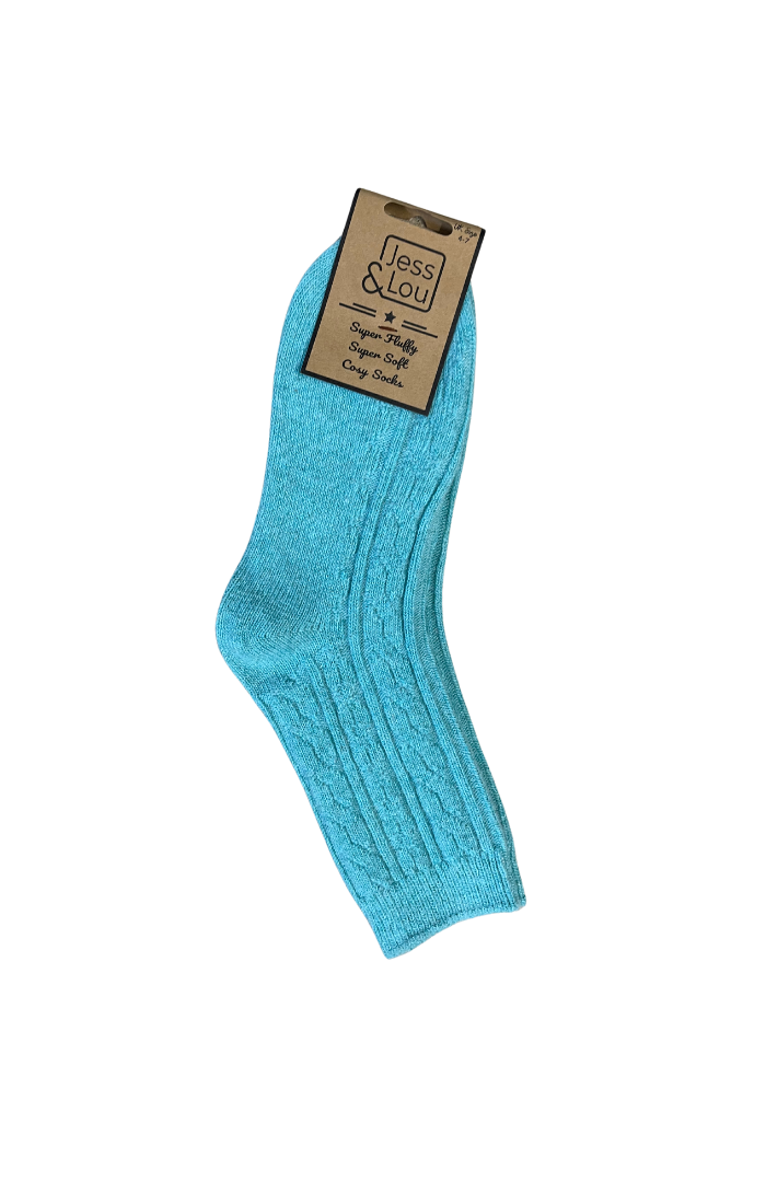 Chunky Cable Ribbed Socks