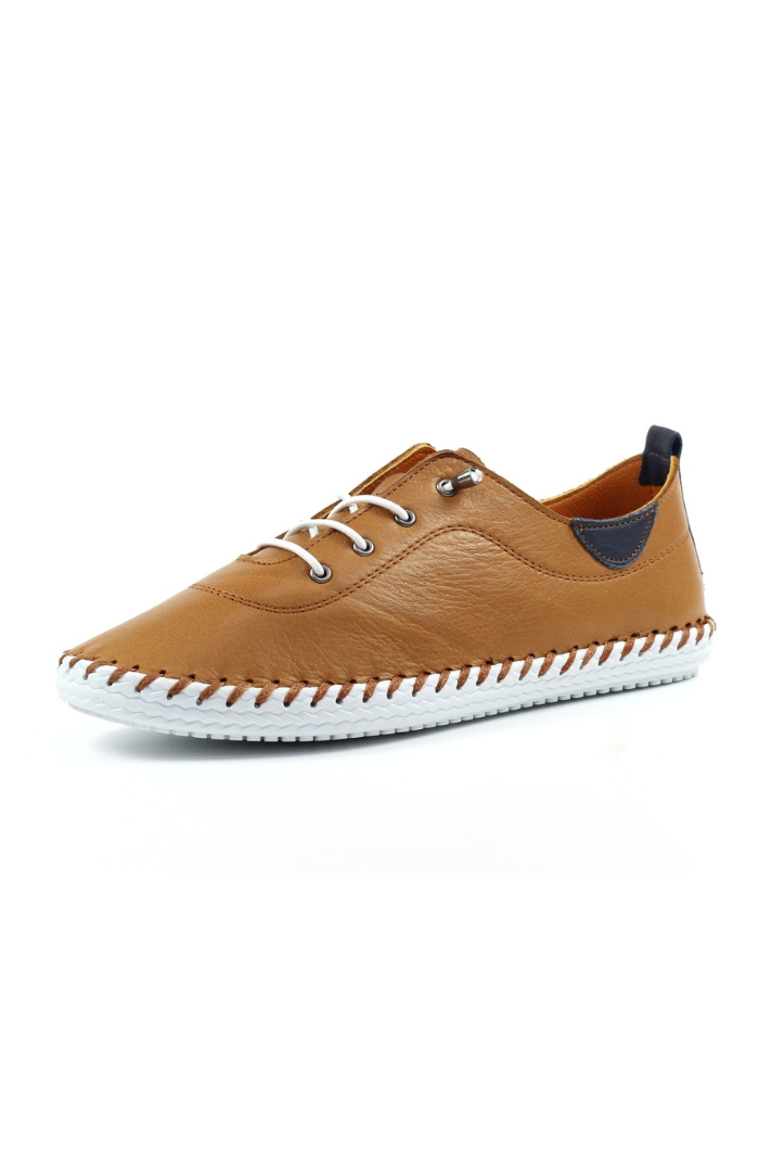 Lunar Shoes St Ives Leather Plimsoll