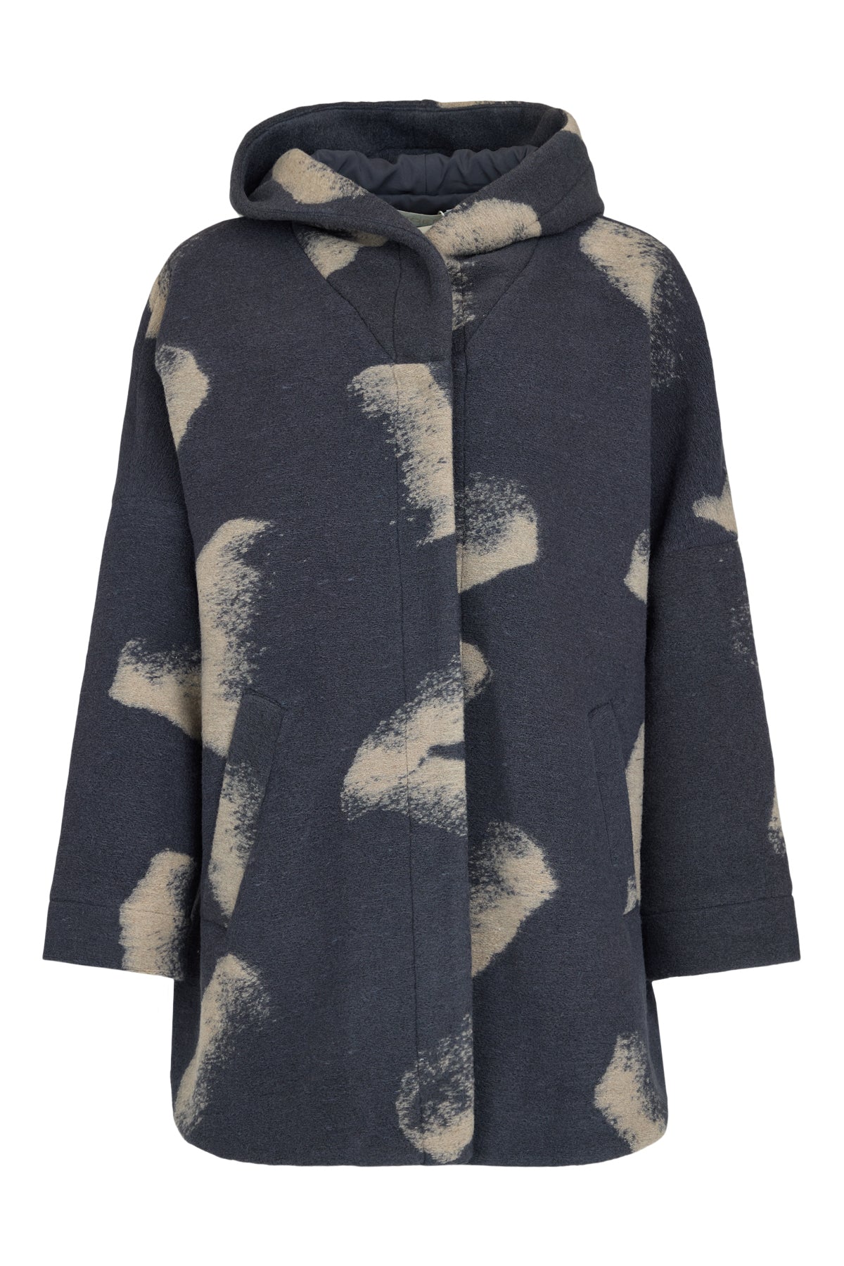 Noen Hooded Wool Jacket 87211 Dark grey