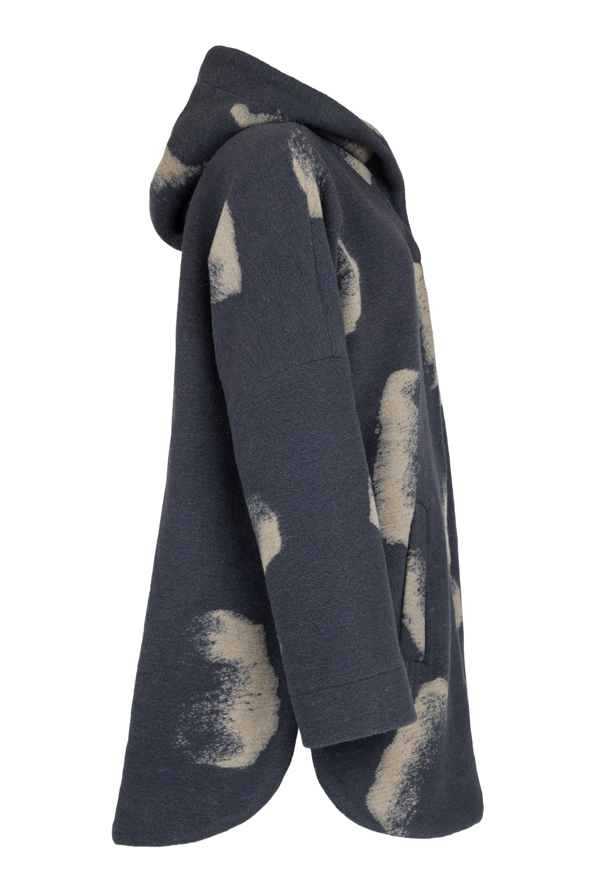 Noen Hooded Wool Jacket 87211 Dark grey