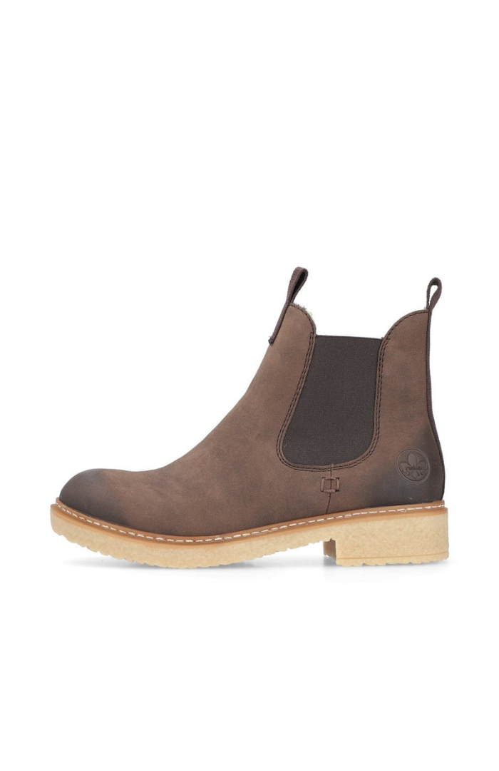 Brown Wool Lined Ankle Boot