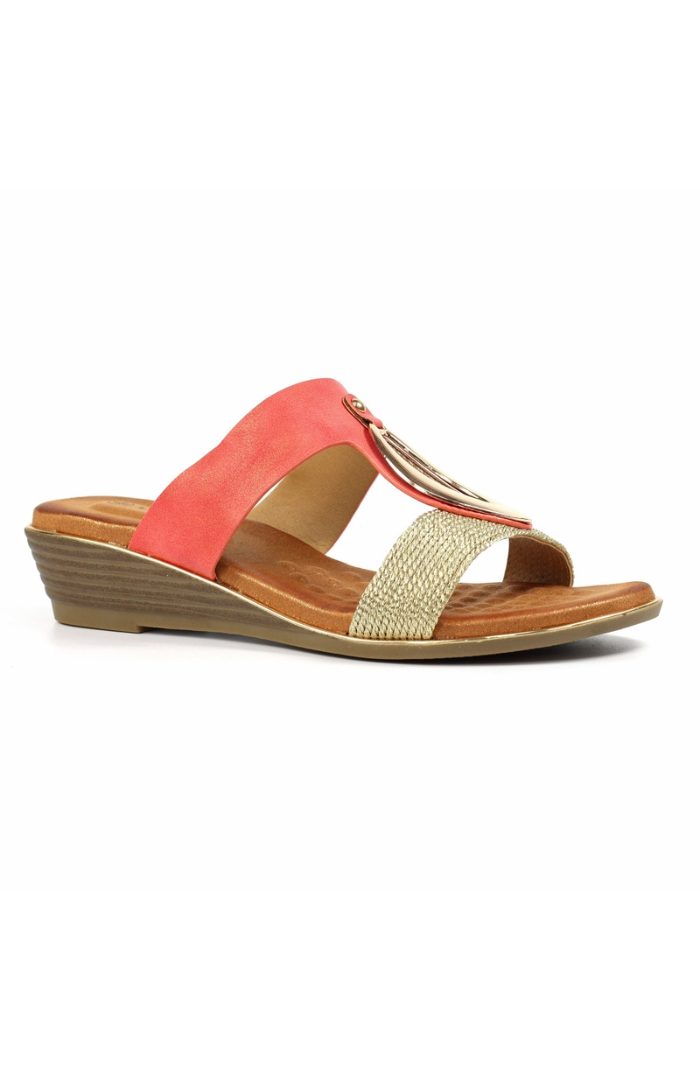 Lunar Shoes Porto Coral Wedge Sandal