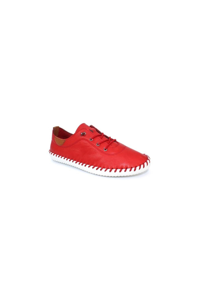 St Ives Leather Plimsoll