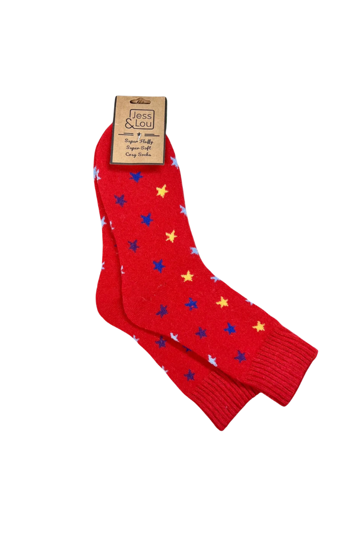 Stylish Stars Ribbed Socks