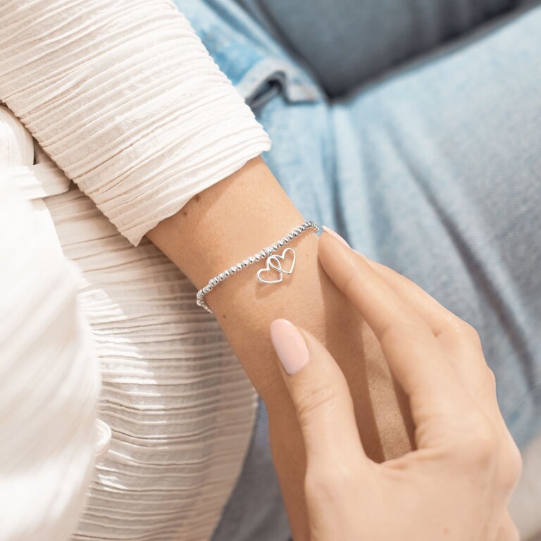 A Little 'Best Friend' Double Heart Bracelet