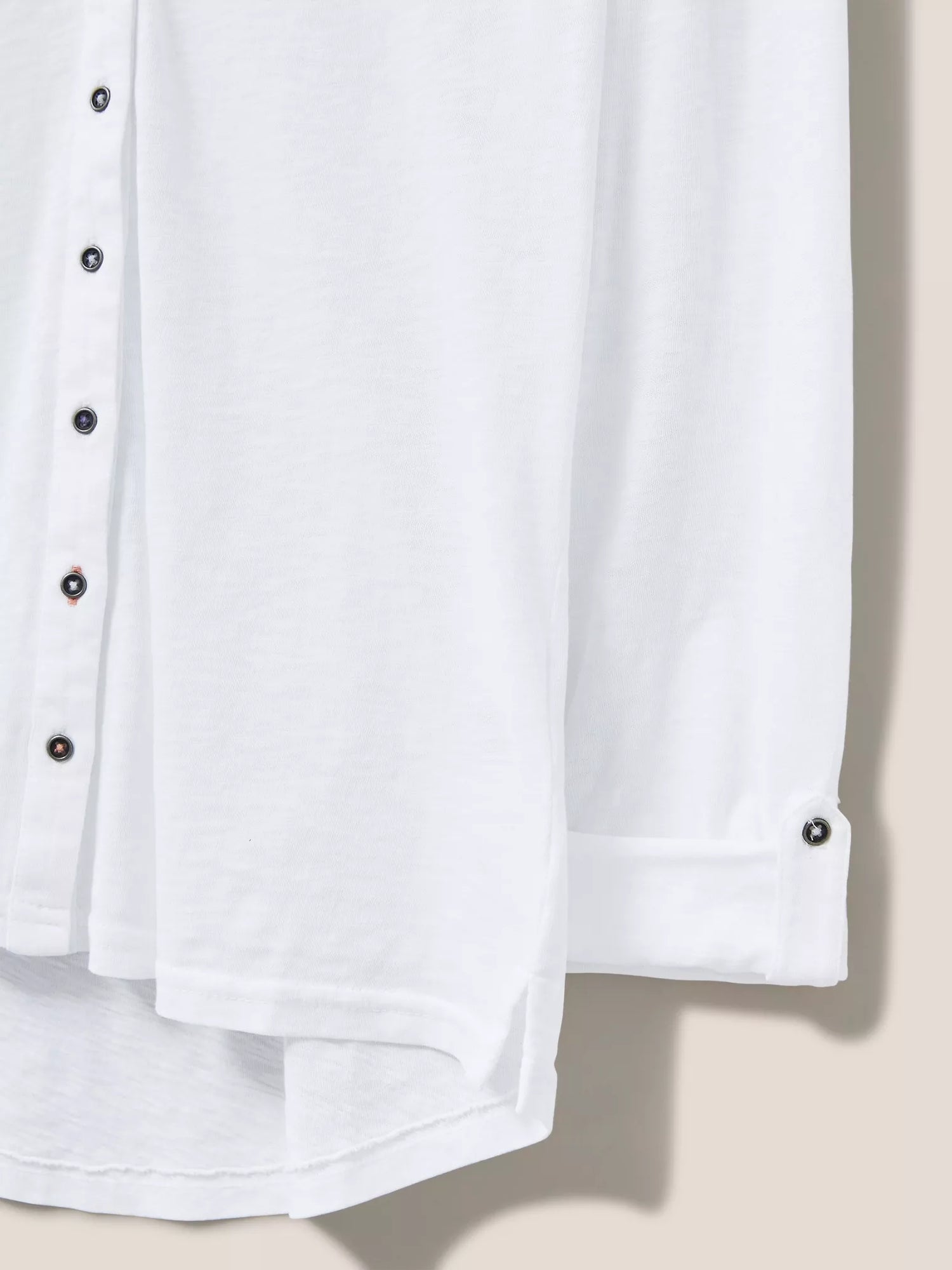 White Stuff Annie Jersey Shirt Bril White