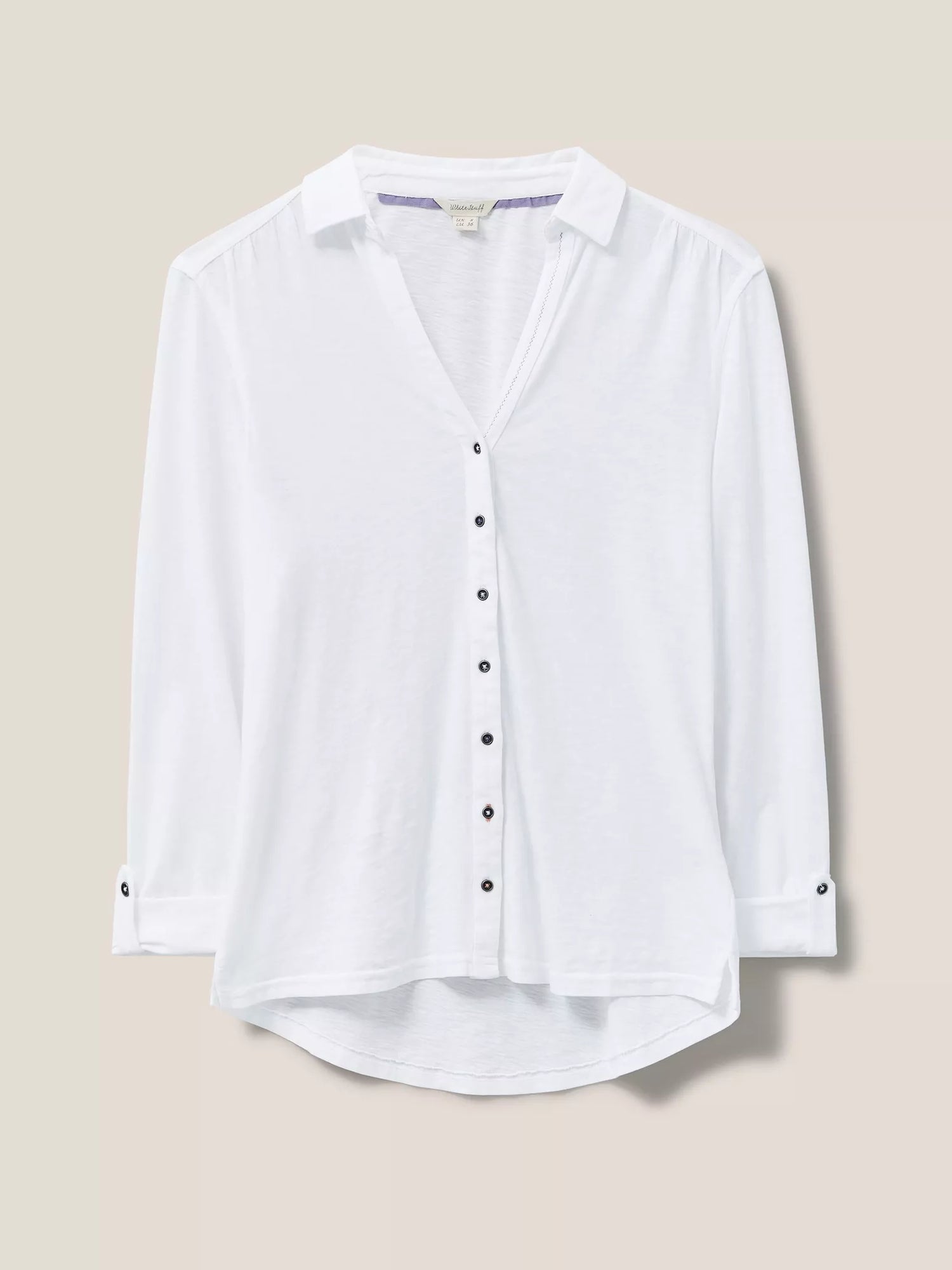 White Stuff Annie Jersey Shirt Bril White