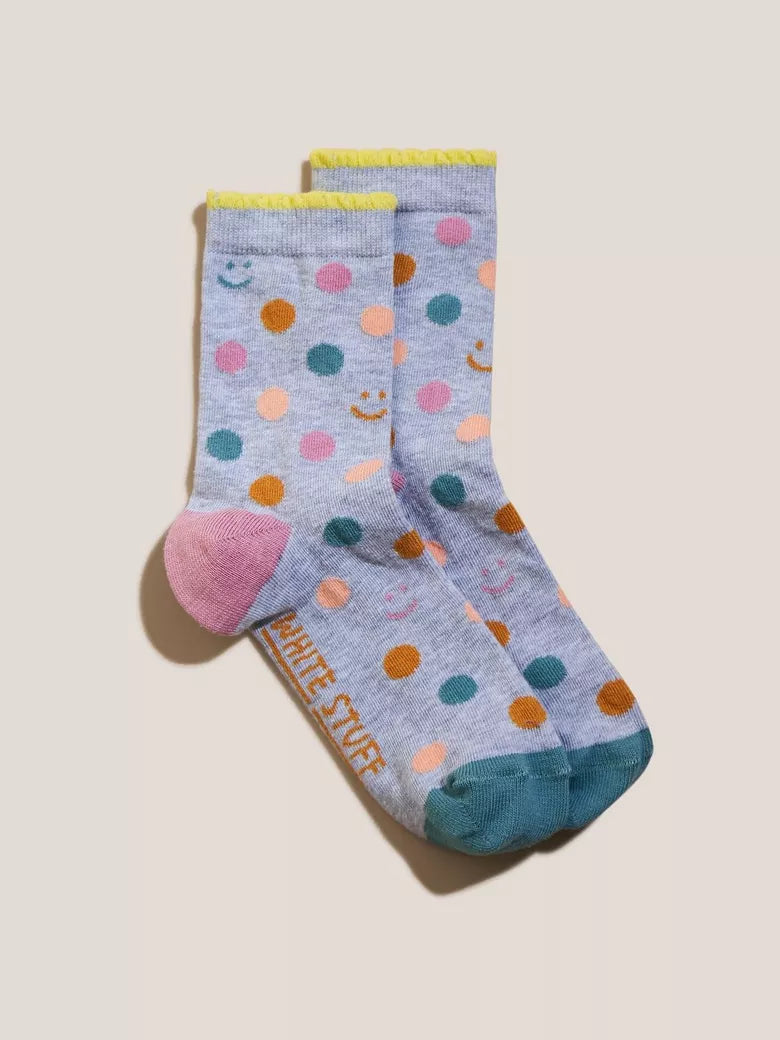 Spot Smiley Face Socks