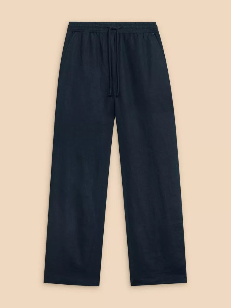 Belle Linen Blend Wide Trouser