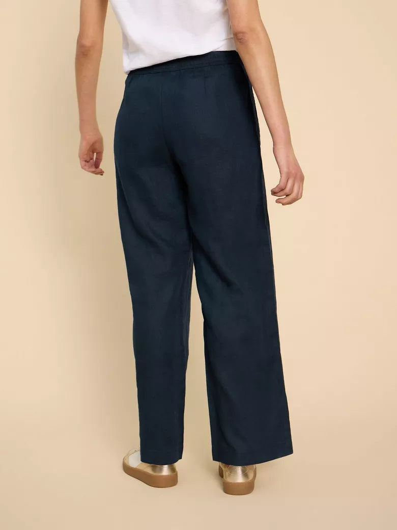 Belle Linen Blend Wide Trouser