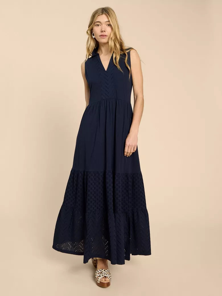 Keira Maxi Jersey Shirt Dress