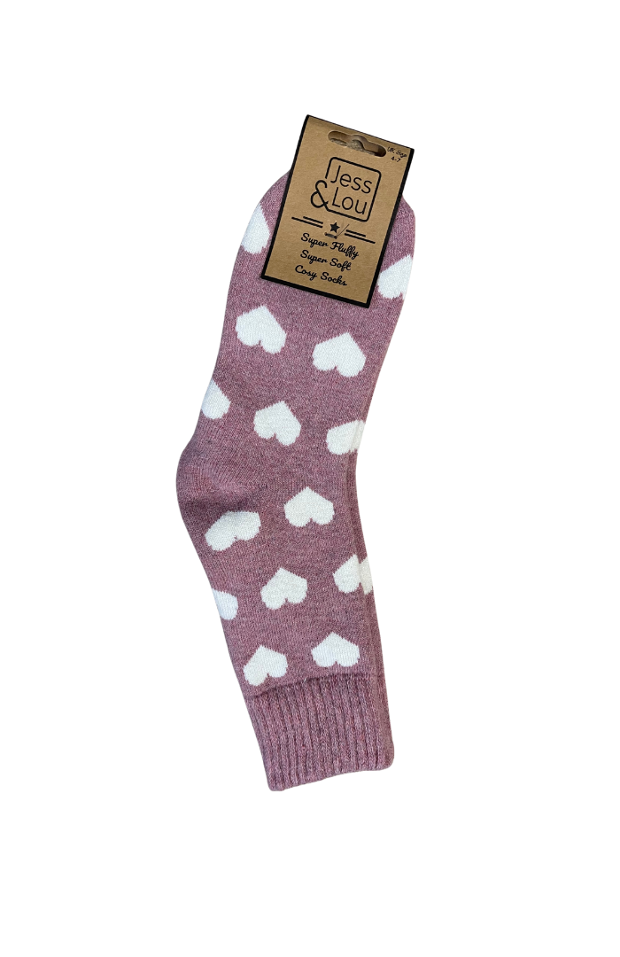 Happy Hearts Ribbed Socks