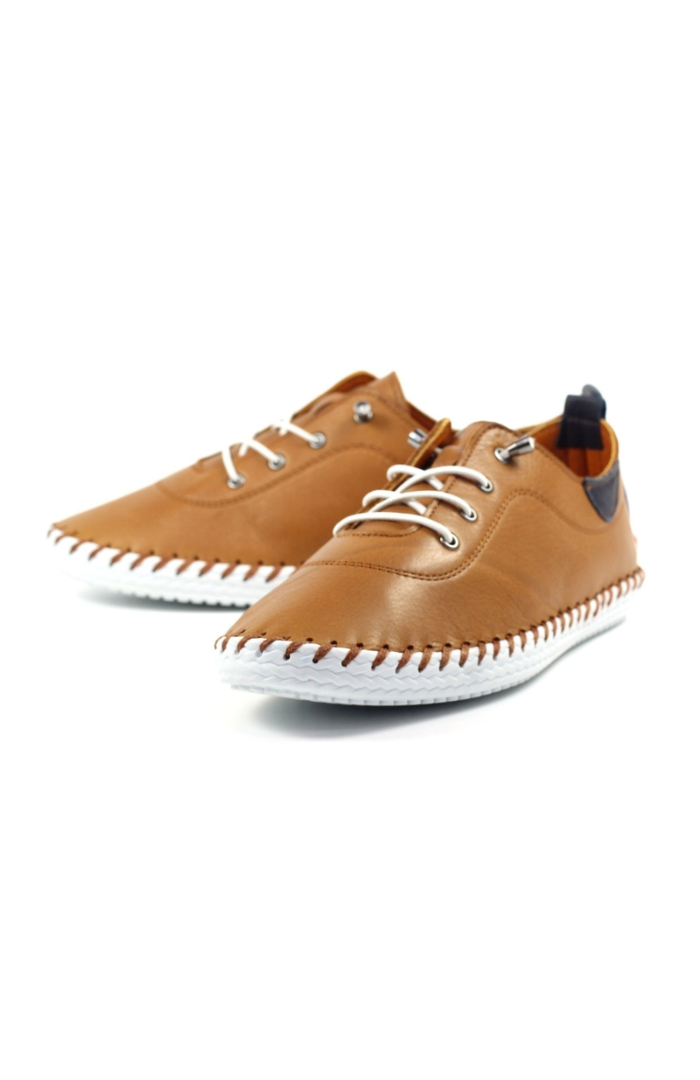 Lunar Shoes St Ives Leather Plimsoll