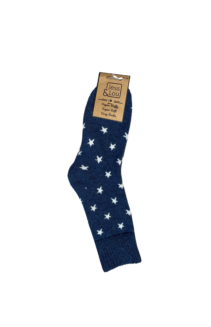 Stylish Stars Ribbed Socks