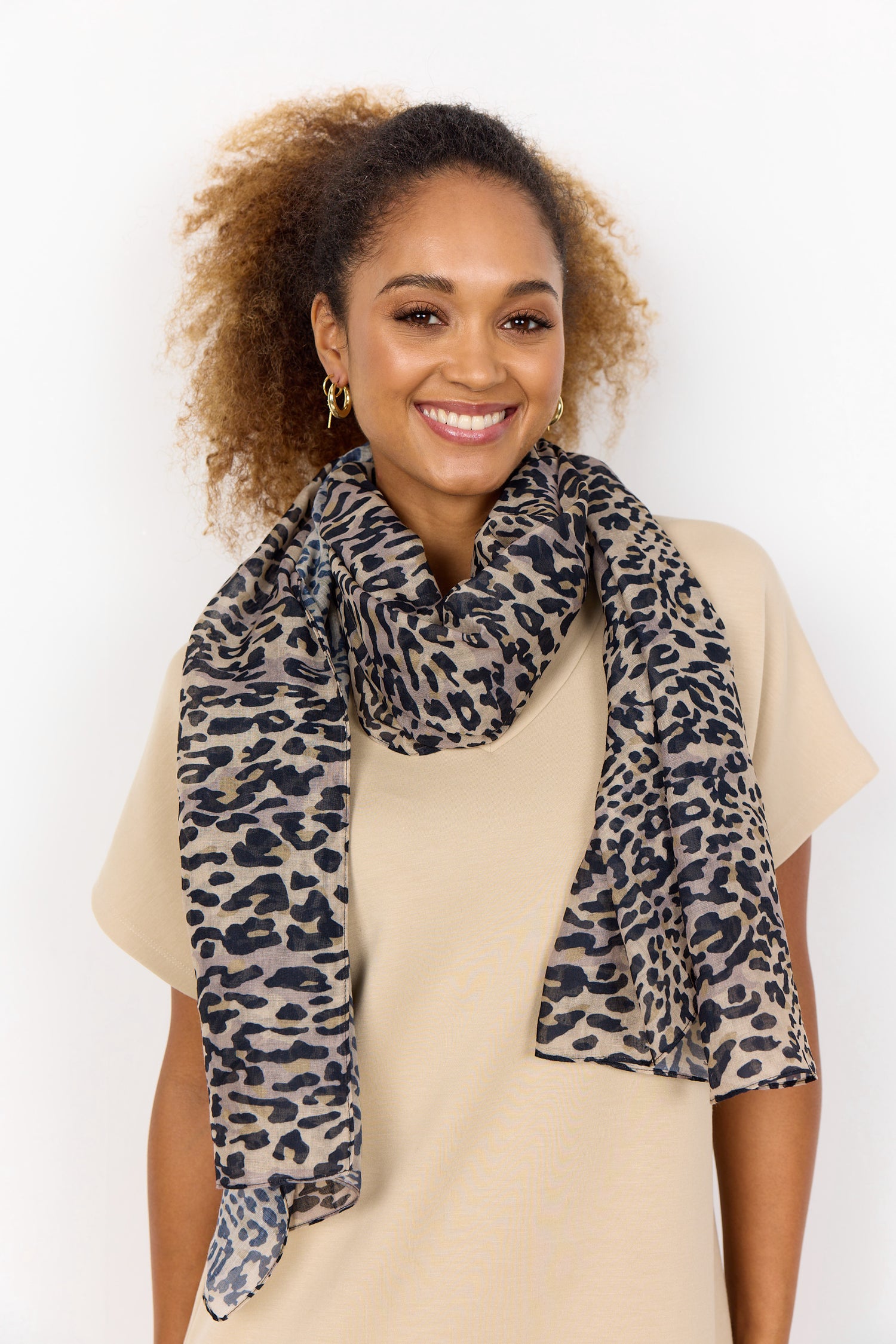 Soya Concept Primmi 1 Leopard Scarf