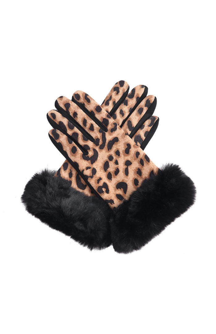 Soft Leopard Print Gloves GL08